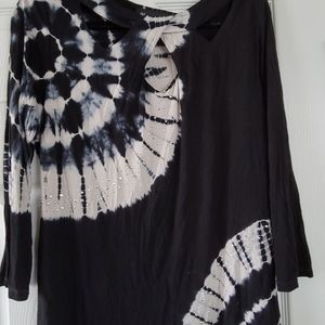 INC TIE DYE BLOUSE